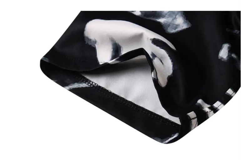 White Skeleton Hand Full Printed Vintage Men's Shirt Summer Thin Material Sunproof Outerwear Streetwear Clothing