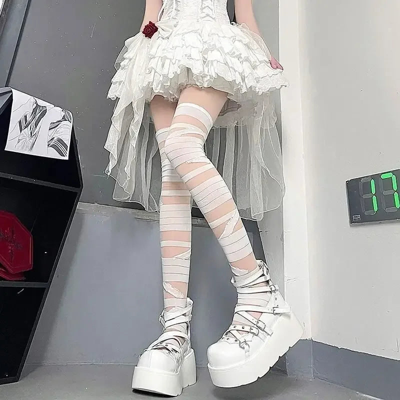 Gothic Lolita Thin Soft Long Socks