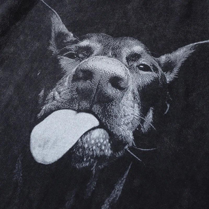 Doberman´s Tongue Shirt Oversized Look