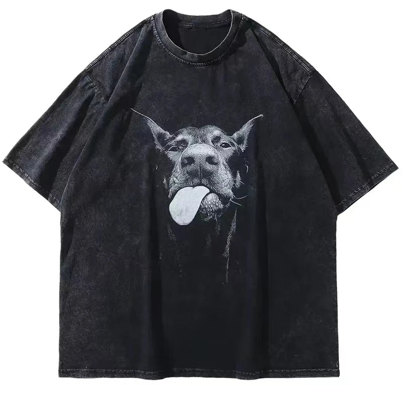 Doberman´s Tongue Shirt Oversized Look